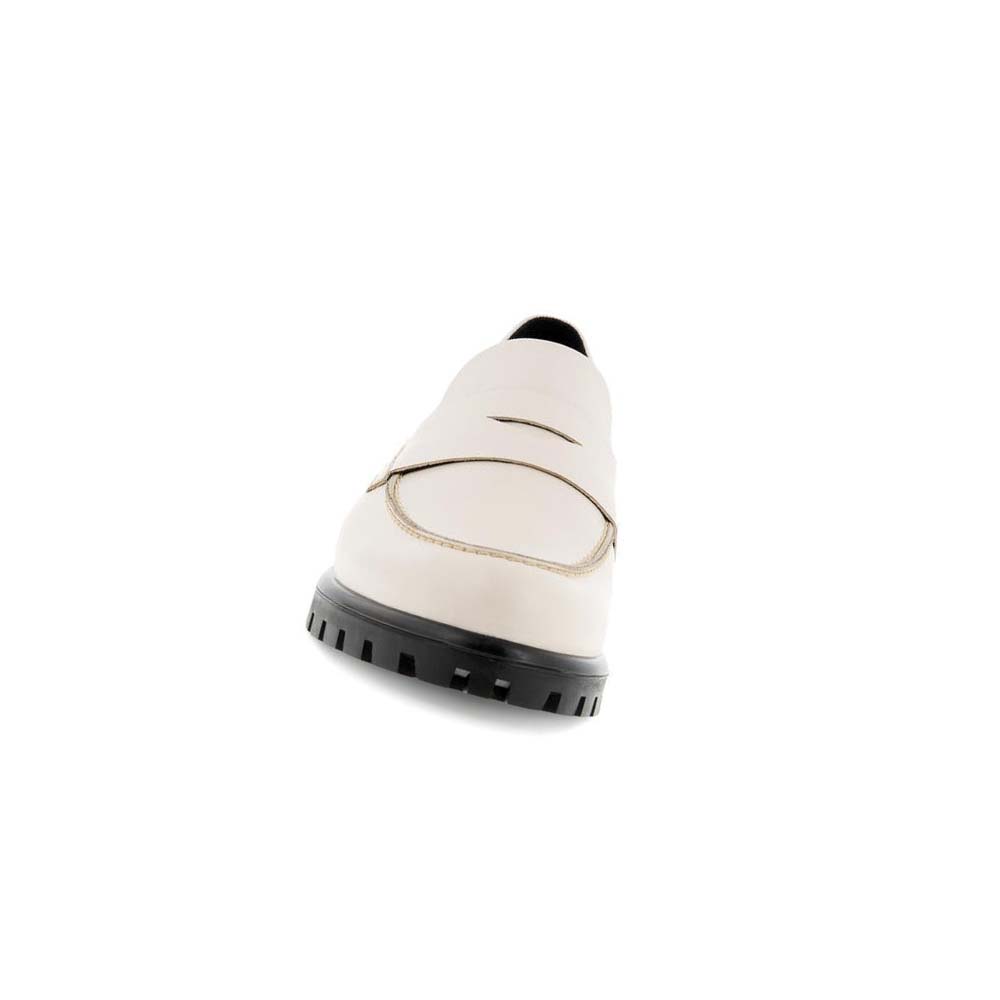 Women's Ecco Modtray Penny Loafers White | SG 156DFM